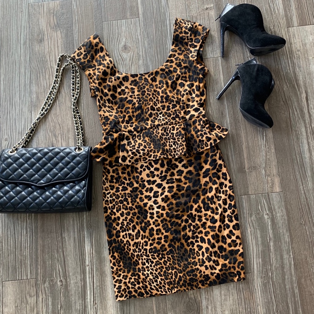 Leopard Peplum Dress
